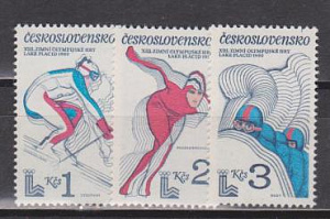 ЧССР 1980, Олимпиада в Лейк Плесиде, 3 марки